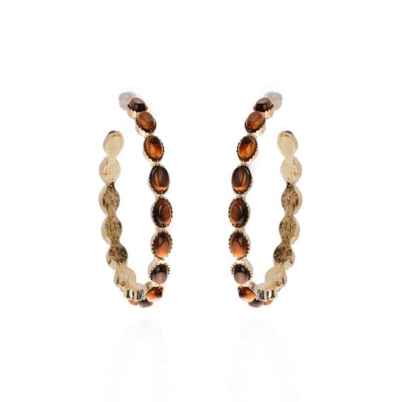 Boucles d'oreilles Indi ambre