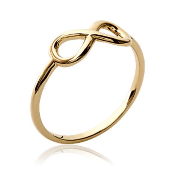 Bague infini plaqué or 18k