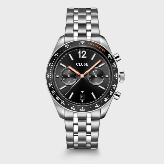 Cluse Cluse Aravis Dual timer zwart zilver