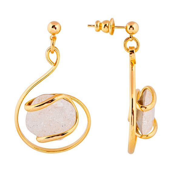 Marazzini White Opal Earrings