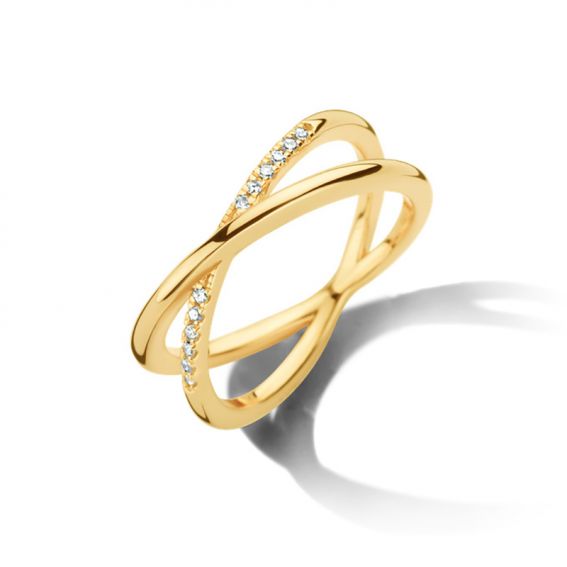 Bague Crossover - 12 diamants