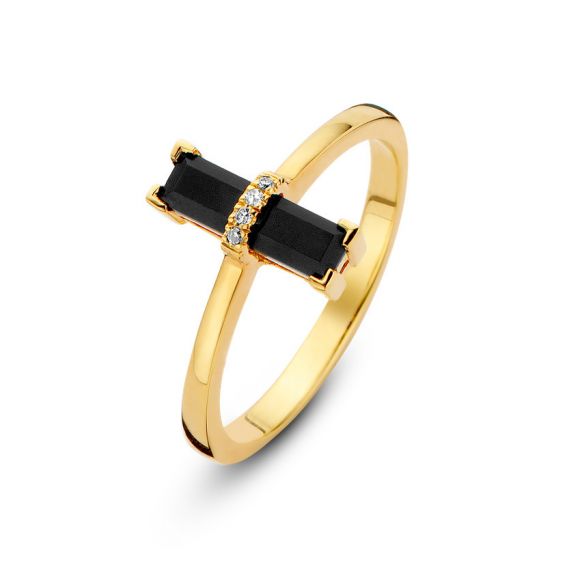 Dark secret ring - 4 diamonds