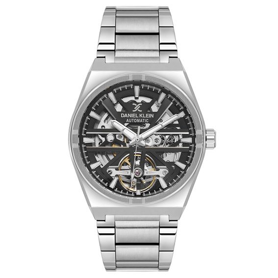 Daniel Klein Daniel Klein herenhorloge – automatisch uurwerk, zilver, 42 mm