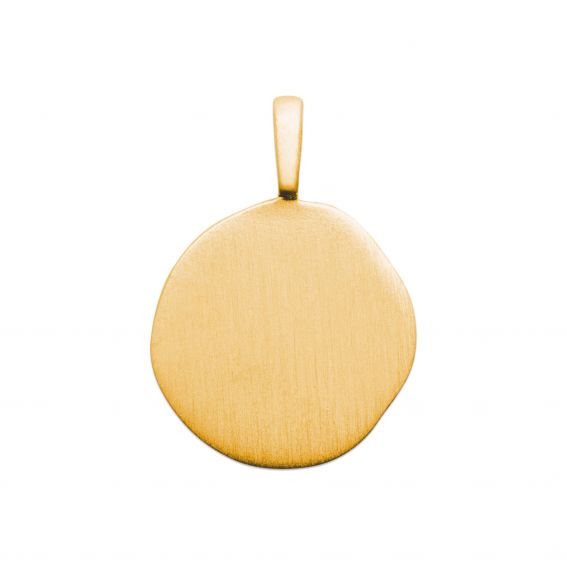 Bijou argent/plaqué or Pendentif Selene – Médaillon Plaqué Or 18 Carats