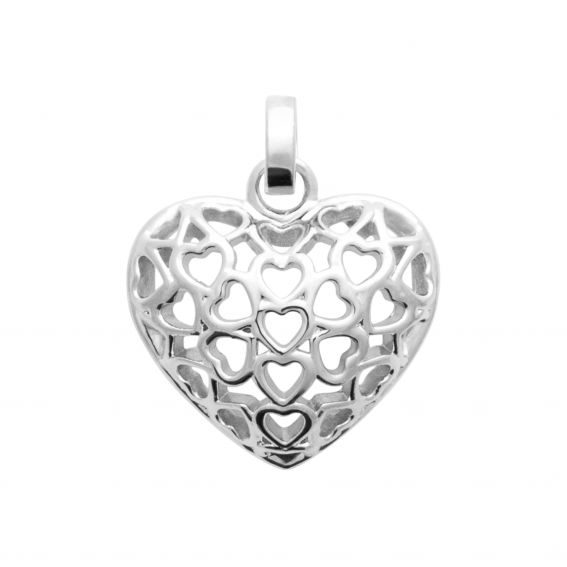 Bijou argent/plaqué or Pendentif Aphrodite – Cœur ajouré ARGENT 925