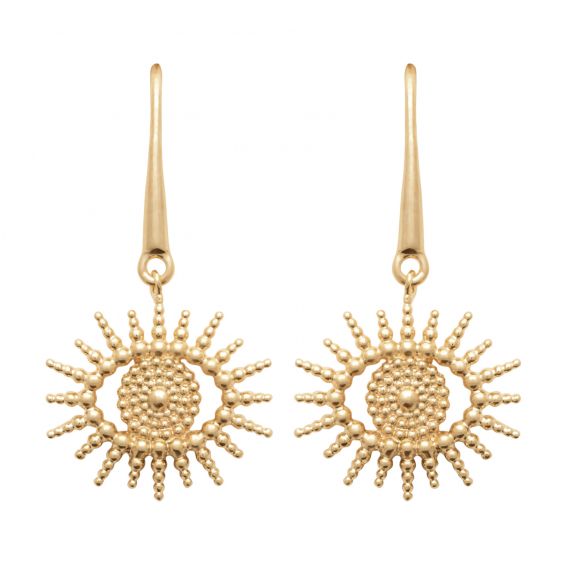 Oorbellen met zonnehanger...