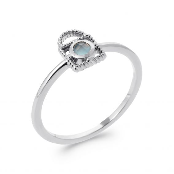 Padlock ring with stone –...