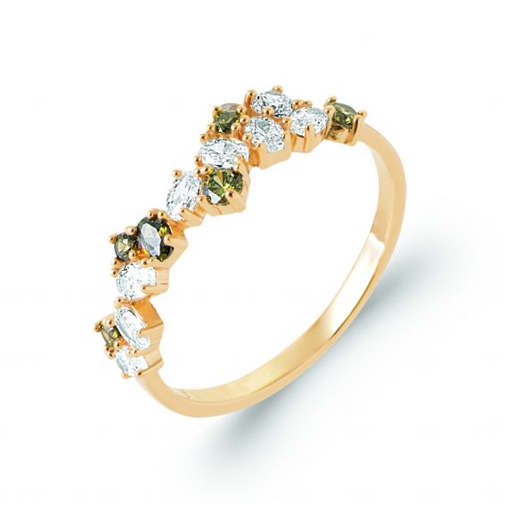 Bague Alba Verde - plaqué...
