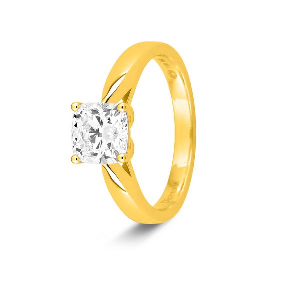 Solitaire ring with 1.50 ct...
