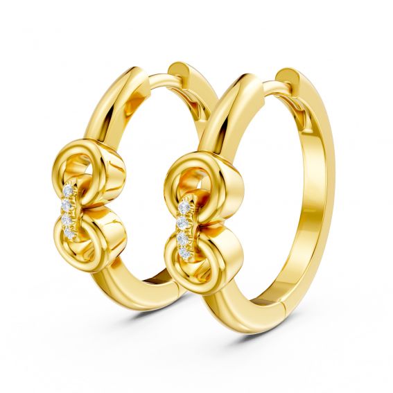 Diamanti Per Tutti Mercury Hoops oorbellen - 8 diamanten