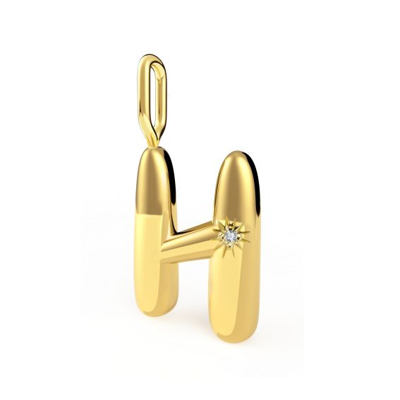 Initial pendant - 1 diamond...