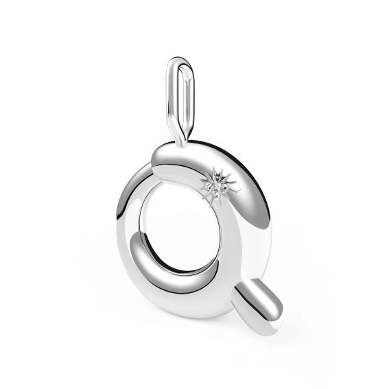 Initiaal hanger - 1 diamant...