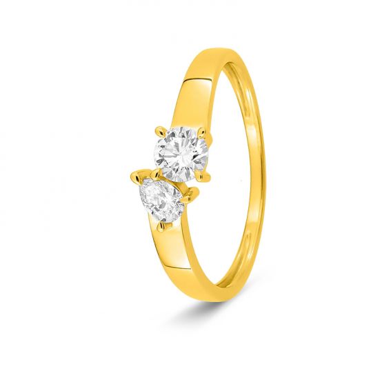 Ring with two lab-grown...