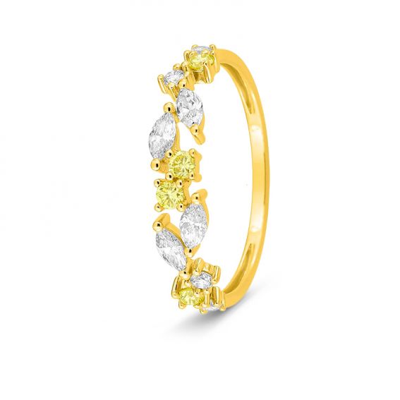 Ring met 0,47 ct witte en...