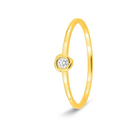 Solitaire ring met een...