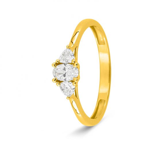 Ovale ring met in het...