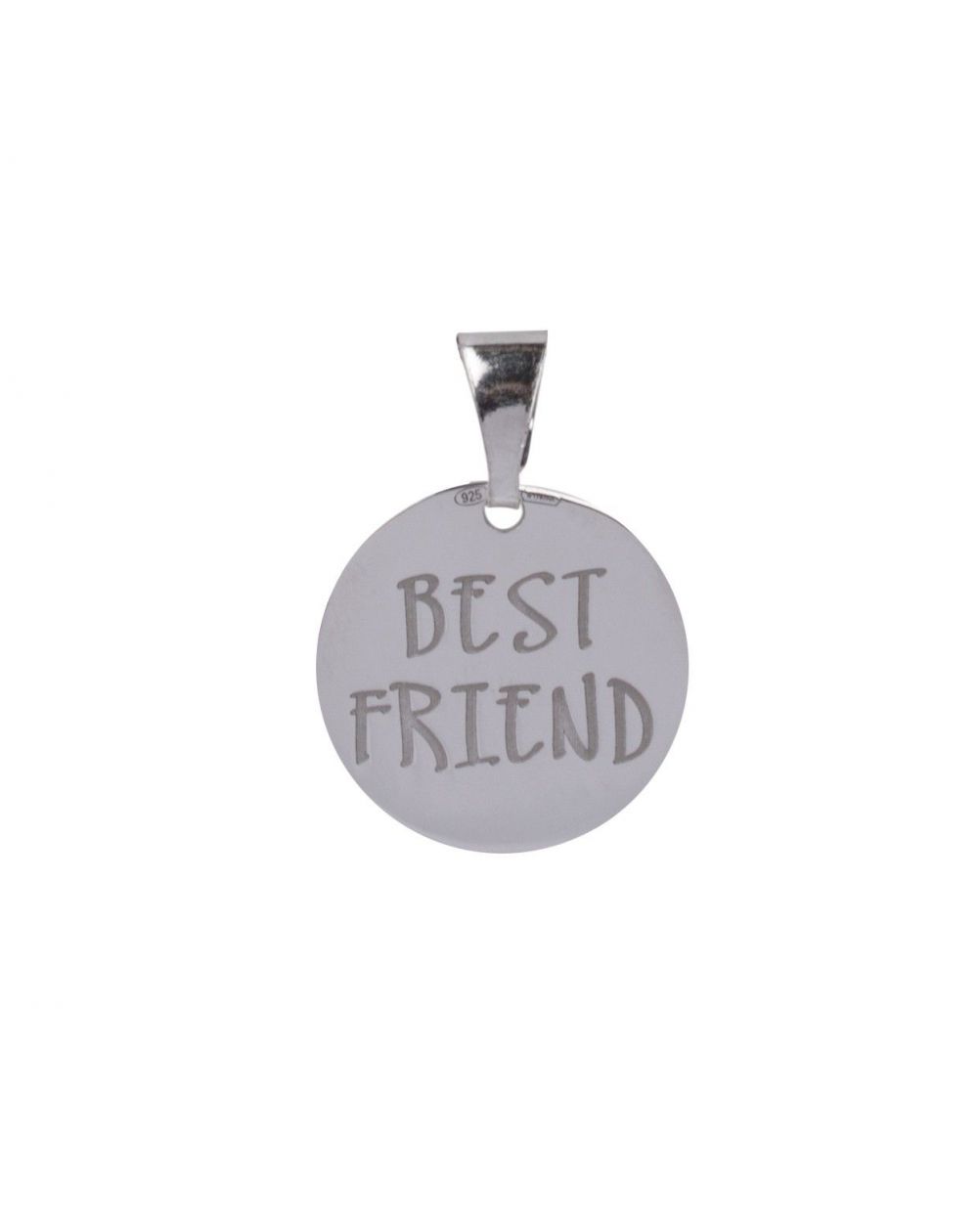 Pendentif Médaille Best Friend en argent 925 - Pendentifs en Argent