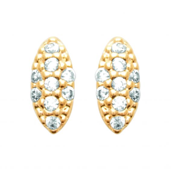 Bijou argent/plaqué or LUMINA Earrings – Gold Plated & Zircons
