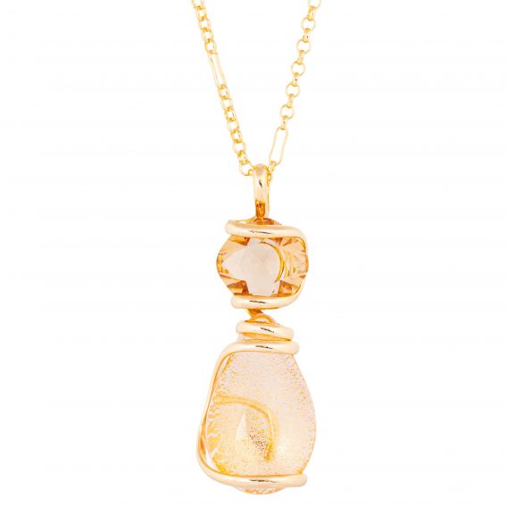 Andrea Marazzini Venice Dekuxe ketting – Gouden schaduw Swarovski kristal | Andrea Marazzini