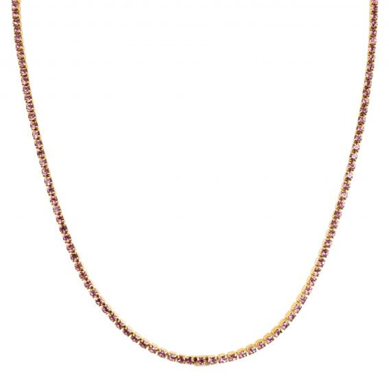 Mura Mila MURA Necklace – Mauve Gold Stainless Steel