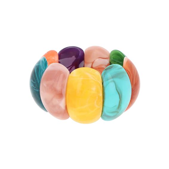 Multicolor resin bracelet