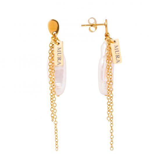  Boucles d’oreilles Ora Mura avec perles naturelles – 62 mm