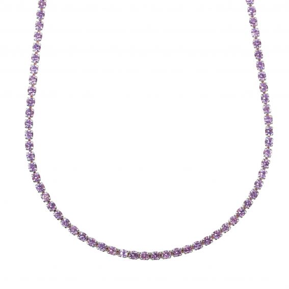 Mura Collier Mila MURA – Mauve acier inoxydable argenté