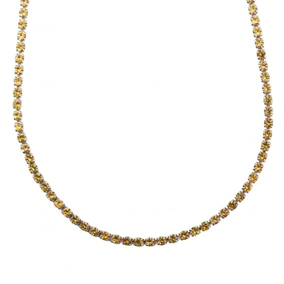 Mura Collier Mila MURA – Jaune acier inoxydable argenté