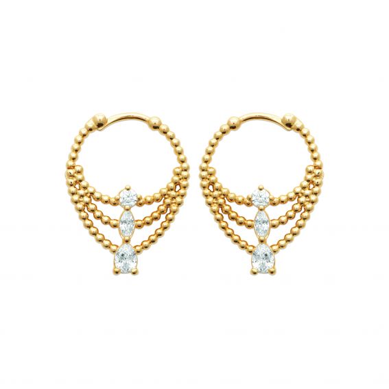 Elvera Earrings – 18k Gold...
