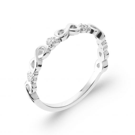 Bijou argent/plaqué or Bague Infinité Élora - Argent 925