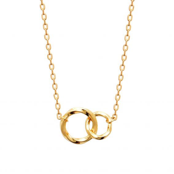 Bijou argent/plaqué or Collier Duo Élora - Plaqué Or