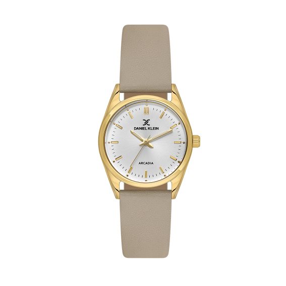 Daniel Klein Montre Femme Dorée 30 mm – Bracelet Cuir & Quartz