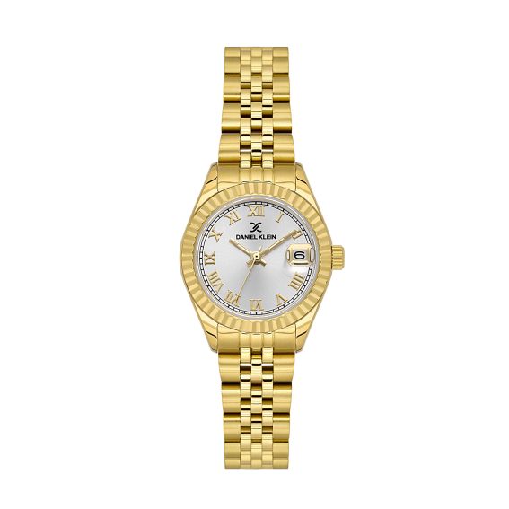 Daniel Klein Montre Femme Dorée 28 mm – Bracelet Acier Inoxydable Chic