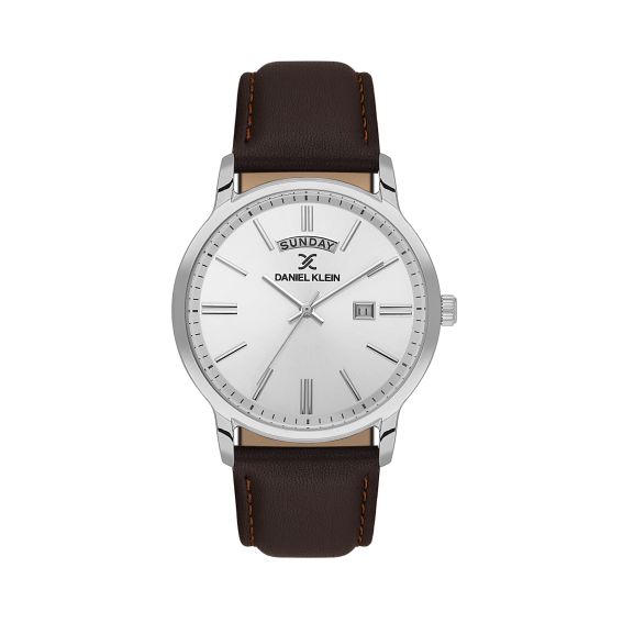 Daniel Klein Montre Mixte Argentée 42 mm – Acier Inoxydable Oversize Élégant