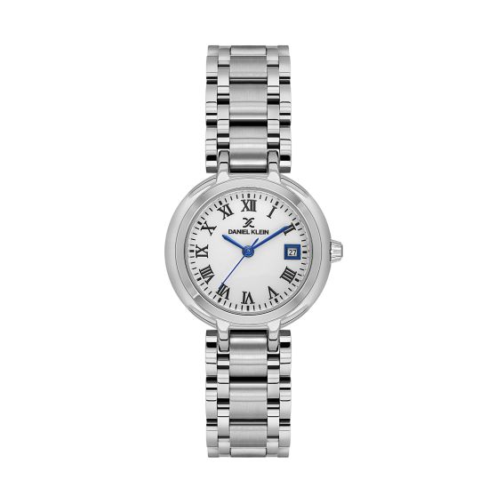 Daniel Klein Montre femme acier inoxydable argentée 30 mm – Étanche 3 ATM