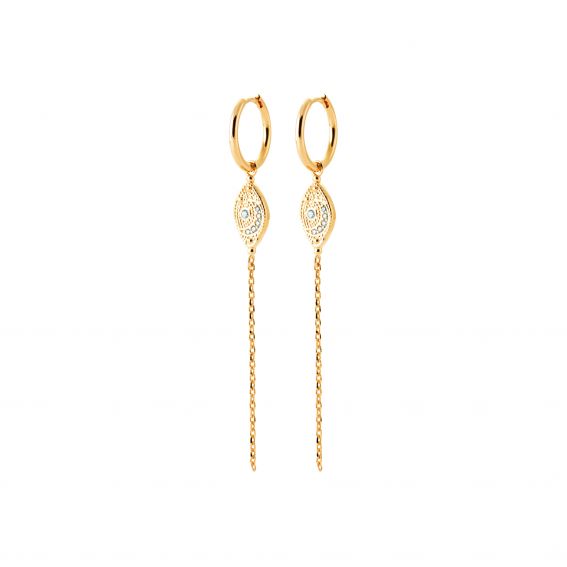 Bijou argent/plaqué or Nerina Earrings – 18k Gold Plated and Cubic Zirconia