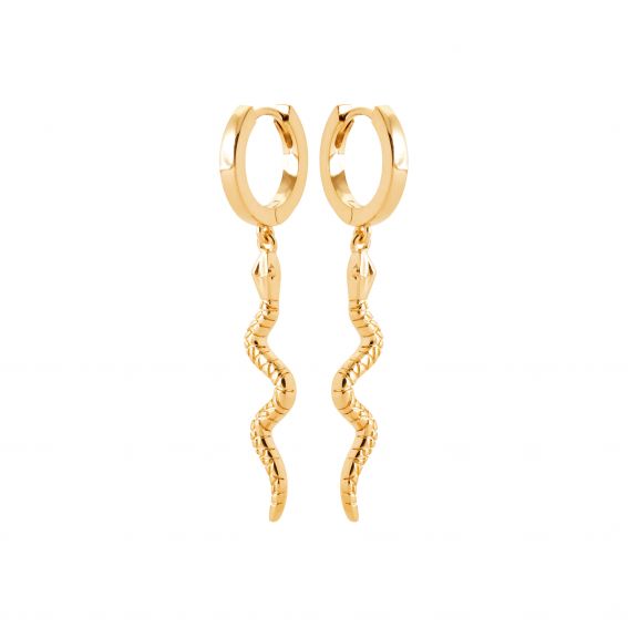 Bijou argent/plaqué or Serpina Earrings – 18k Gold Plated