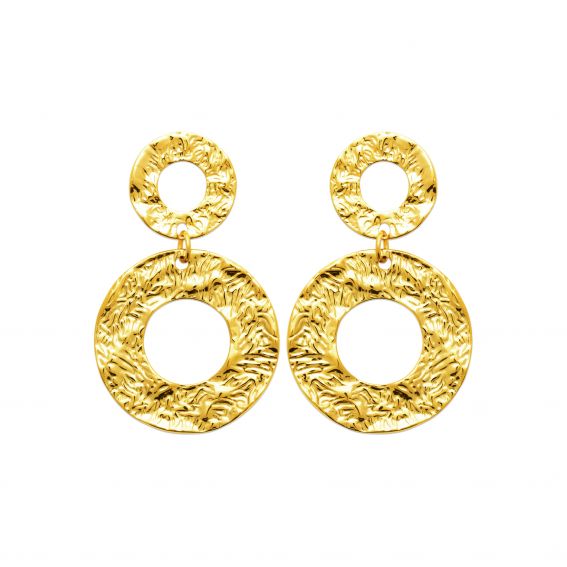 Bijou argent/plaqué or Aura oorbellen – Verguld roestvrij staal