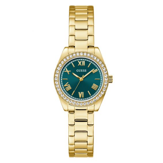 Guess Montre Femme GUESS GW0841L9 – Acier Doré & Cadran Vert Teal
