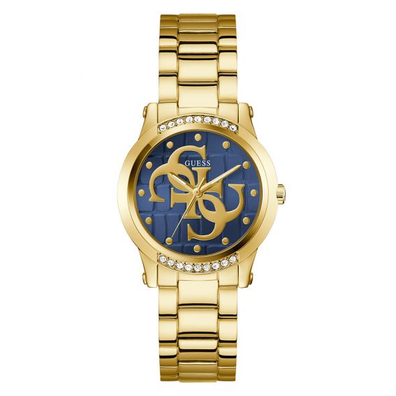 Guess Montre Femme GUESS GW0861L6 – Acier Doré & Cadran Bleu Logo