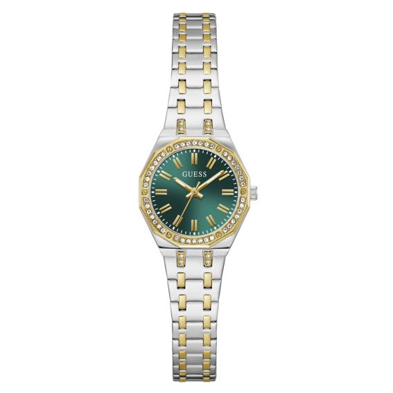 Guess Montre Femme GUESS GW0931L8 – Acier Bicolore & Cadran Vert