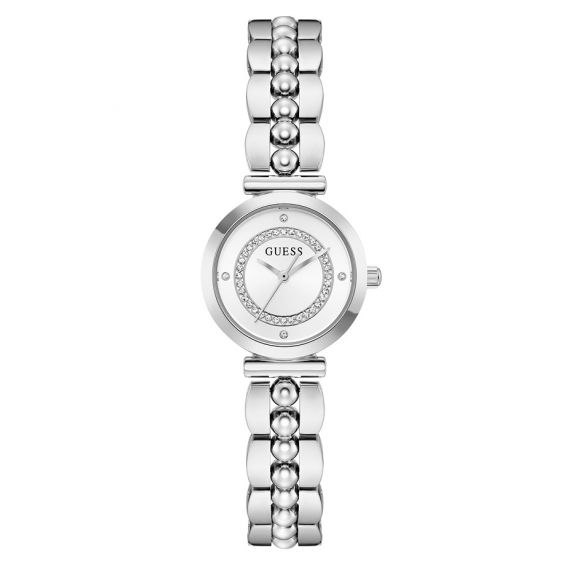 Guess GUESS dameshorloge GW0994L1 – Zilverkleurig staal met kristallen