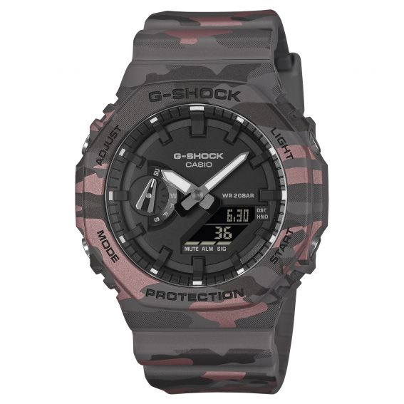 Casio Montre CASIO G-SHOCK GA-2100CM-8A – Camouflage Métallisé | Carbone & Résine Bio