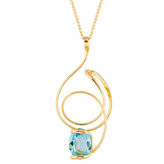 Andrea Marazzini Andrea Marazzini Ovale Light Turquoise Swarovski Necklace – Gold