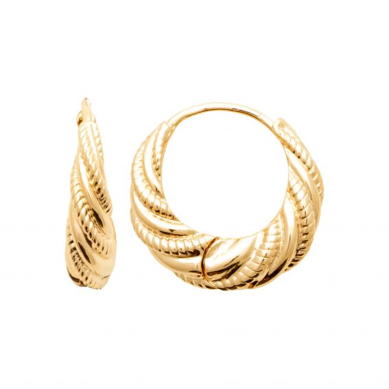 Bijou argent/plaqué or copy of Prestige Twisted Hoop Earrings – 18k Gold Plated