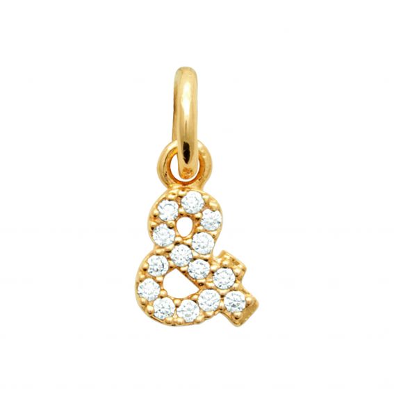 Bijou argent/plaqué or Infinity Sparkle Pendant – Gold-Plated Ampersand & Cubic Zirconia