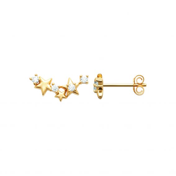 Bijou argent/plaqué or Stella Nova Earrings – Gold Plated & Cubic Zirconia