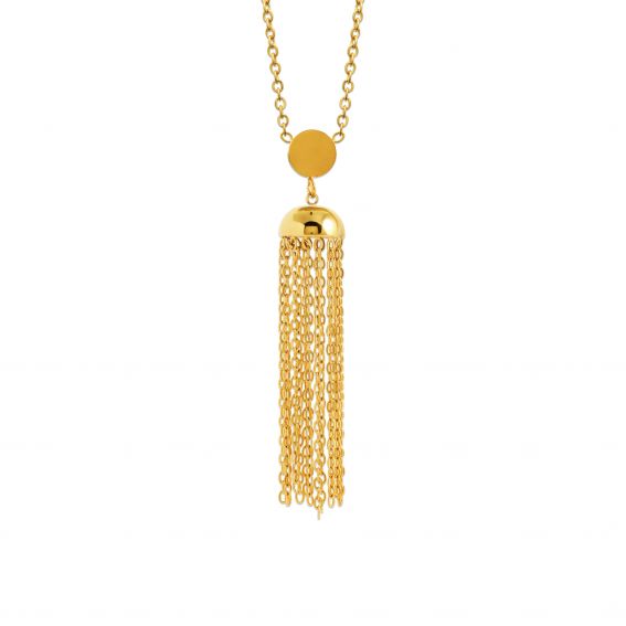 Bijou argent/plaqué or Collier Tassia – Acier Inoxydable Doré