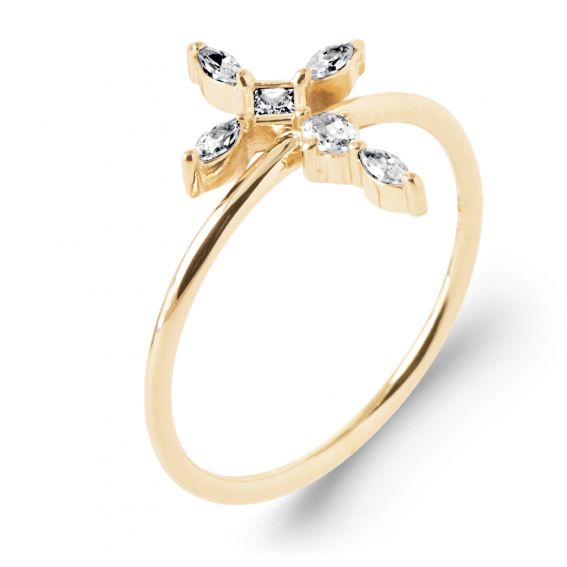 Bague étoile du nord plaqué...
