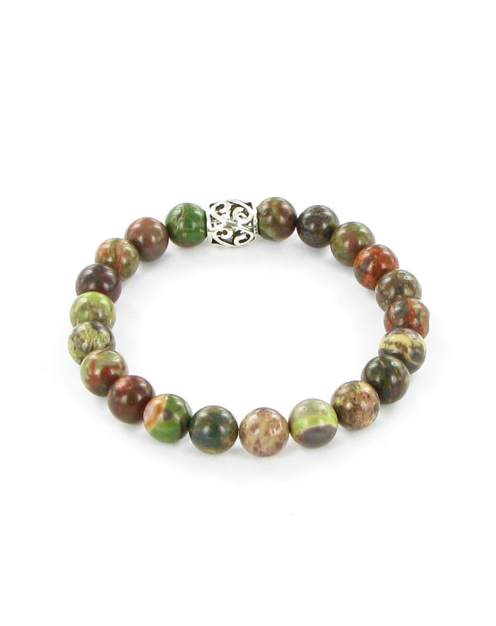 Bracelet Göshö - Agate de forêt tropicale - Bracelet en pierres naturelles